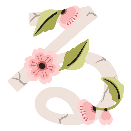 Sakura-Gartenskript PNG-Design