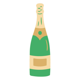Champagne bottle doodle PNG Design Transparent PNG