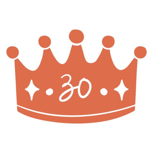 Thirtieth birthday cut out crown