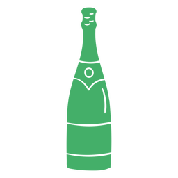 Champagne bottle cut out PNG Design