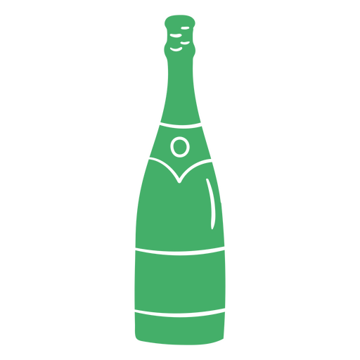 Champagnerflasche ausgeschnitten