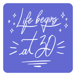 A vida começa aos 30 citações cortadas Desenho PNG