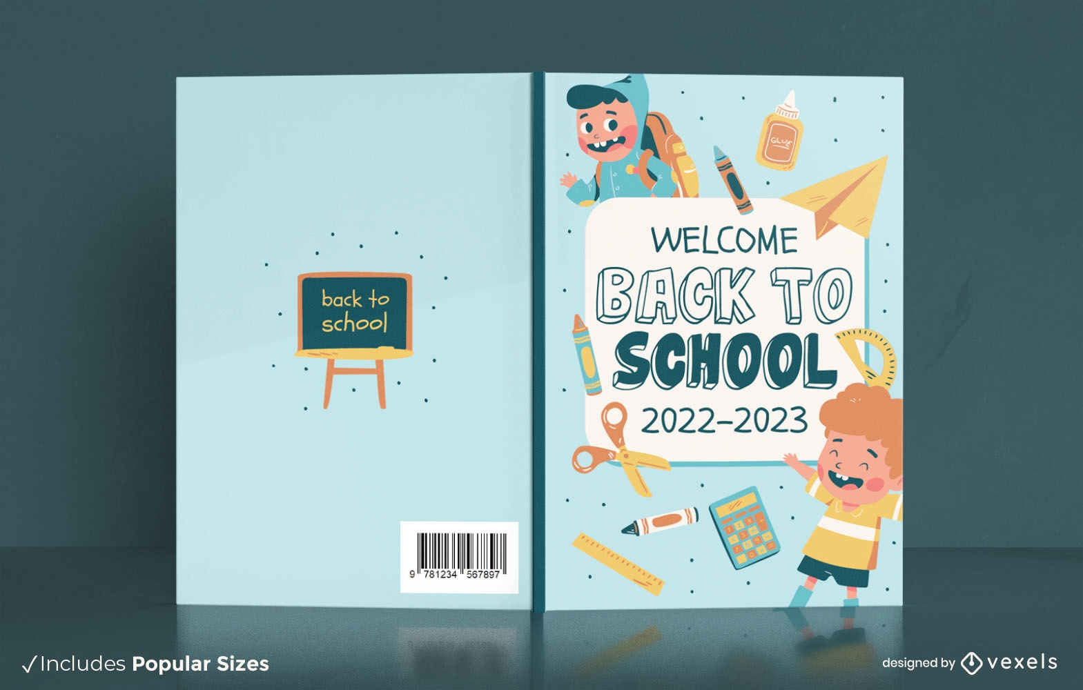 De volta ao design da capa do livro infantil da escola