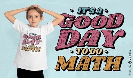 Design de camiseta de citação de matemática escolar