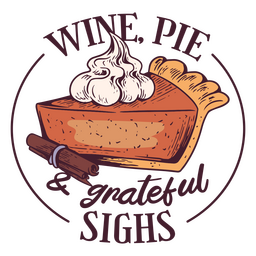 Thanksgiving Pie Badge PNG & SVG Design For T-Shirts
