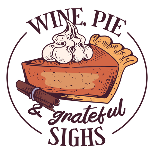 Thanksgiving pie badge