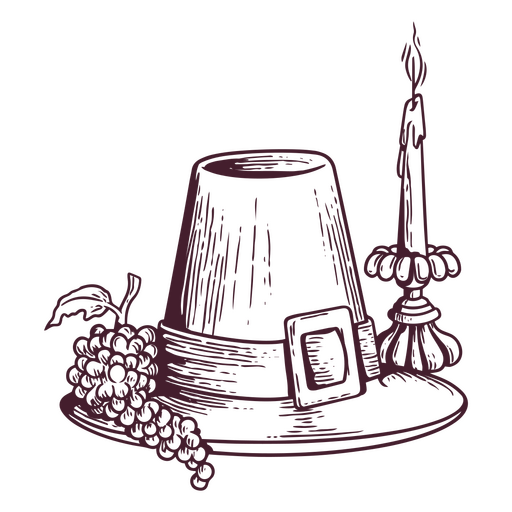 Sombrero de vacaciones de acción de gracias Diseño PNG