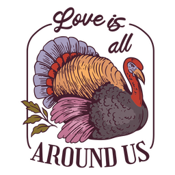 Thanksgiving turkey holiday badge PNG Design Transparent PNG
