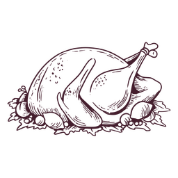 Comida de férias de peru assado Desenho PNG