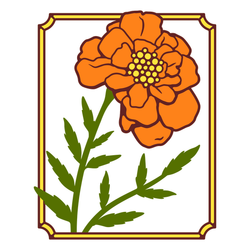Whimsical marigold switch sticker PNG Design
