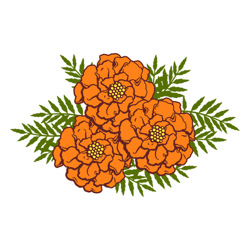 Marigold wall decal PNG Design