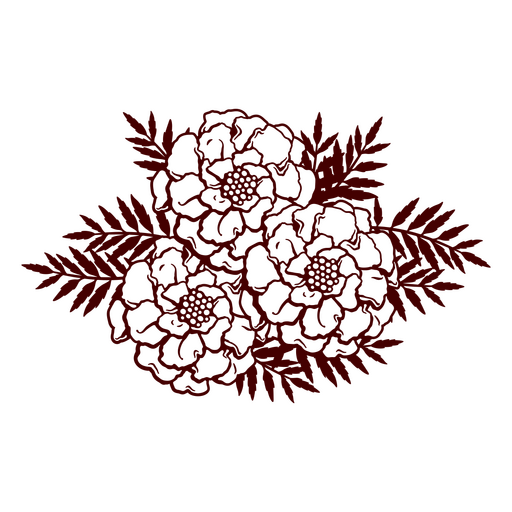 Auffälliger Ringelblumenschalter-Aufkleber PNG-Design