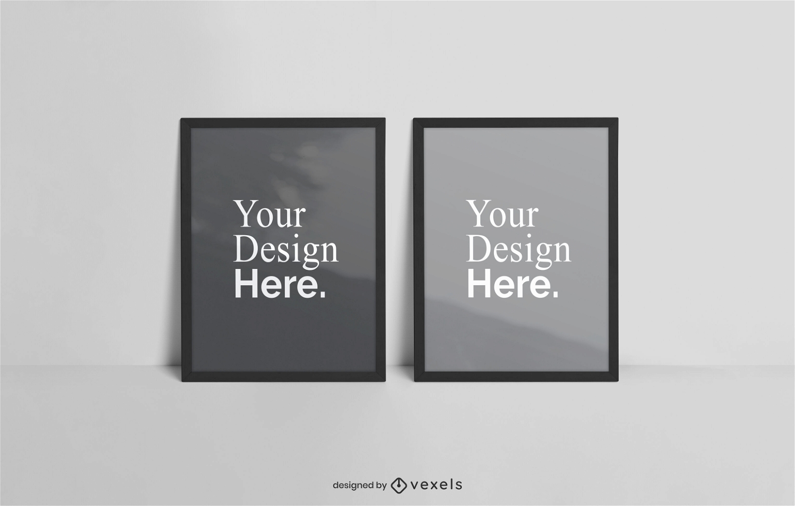 Design de maquete de dois cartazes