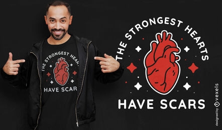 Design de camiseta com citação de sobrevivente de ataque cardíaco