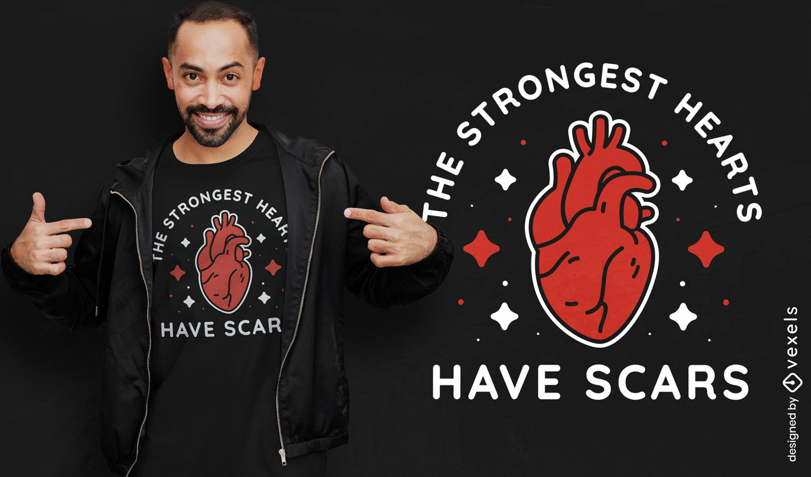Diseño de camiseta de cita de sobreviviente de ataque al corazón