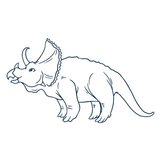 Diseño de dinosaurio Triceratops Diseño PNG