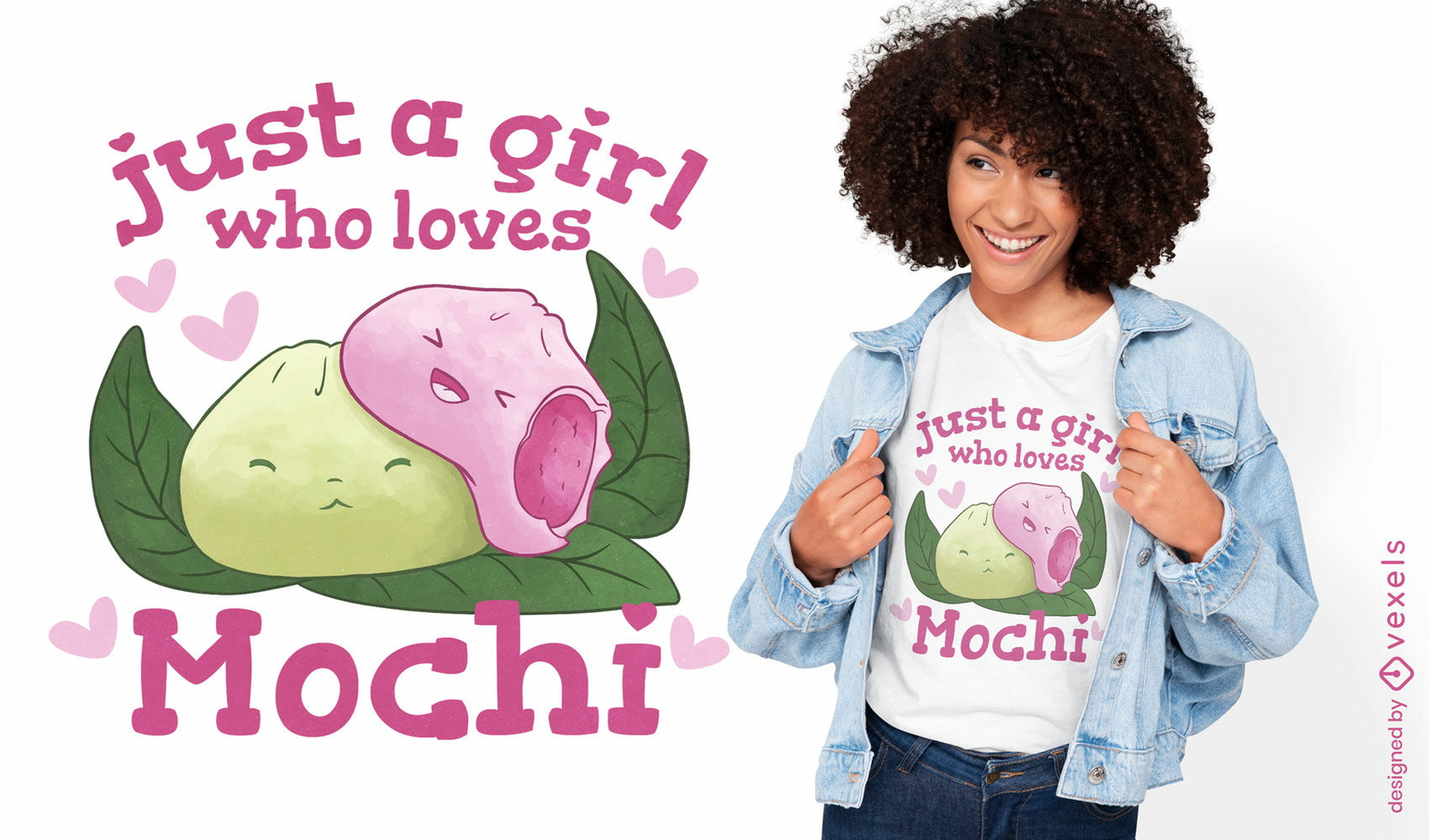 Mochi-Liebhaber-Mädchen-T-Shirt-Design