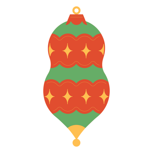 Weihnachtsflache Mitte des Jahrhunderts Ornament PNG-Design