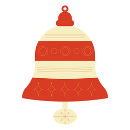 Deco de campana plana de Navidad Diseño PNG