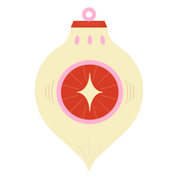 ornamento de decoração plana de natal Desenho PNG