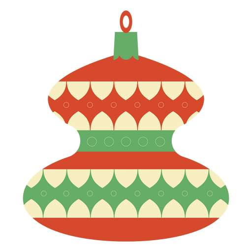 Christmas flat ornament deco PNG Design