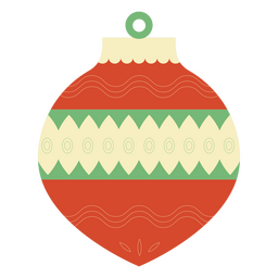 Christmas flat mid century tree ornaments PNG Design Transparent PNG