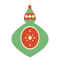 Stylish baubles and Christmas tree decoration PNG Design