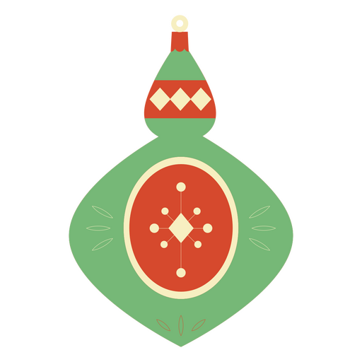 Stylish baubles and Christmas tree decoration PNG Design