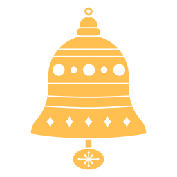Christmas cut out yellow bell PNG Design Transparent PNG