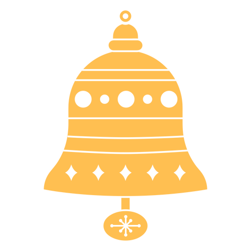 Weihnachten schnitt gelbe Glocke aus PNG-Design
