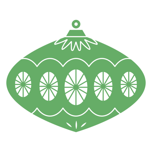 Cortar la decoración de Navidad verde Diseño PNG