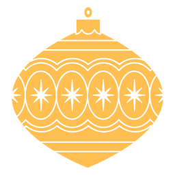 Adorno amarillo recortado de Navidad Diseño PNG