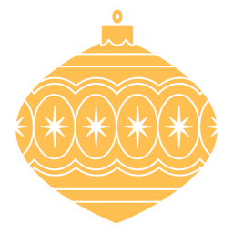 Christmas cut out yellow ornament PNG Design