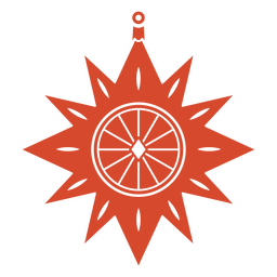 Adorno rojo recortado de Navidad Diseño PNG
