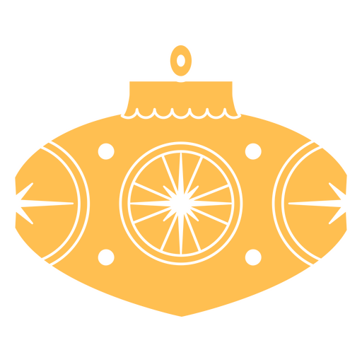 Weihnachtsdeko gelb ausgeschnitten PNG-Design