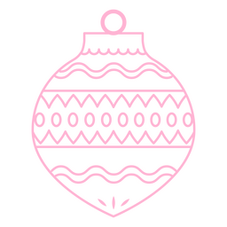 Christmas stroke pink ornament PNG Design Transparent PNG