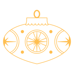 Deco amarelo de curso de natal Desenho PNG