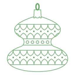 Deco verde de curso de natal Desenho PNG