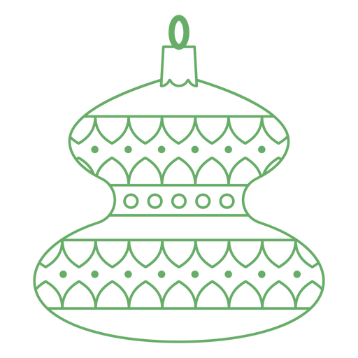 Weihnachtsstrich grüne Deko PNG-Design