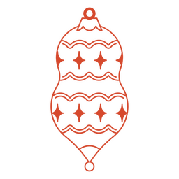 Deco vermelho de traçado de natal Desenho PNG