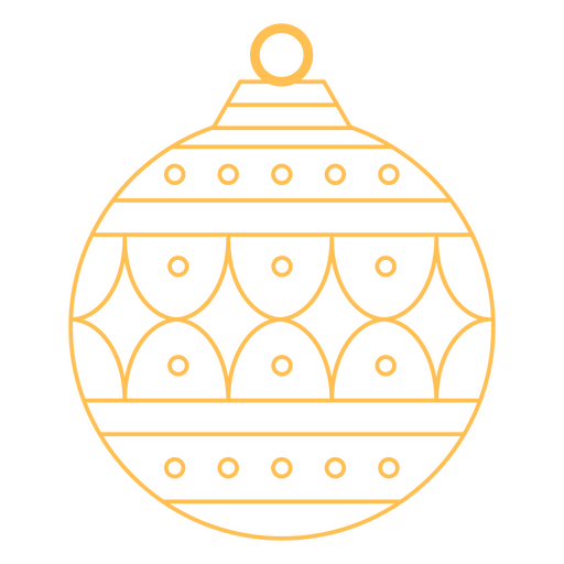 Weihnachtsstrich goldene Deko PNG-Design