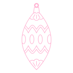 Christmas stroke pink decoration PNG Design