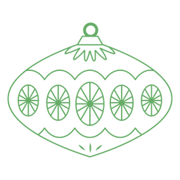 Christmas stroke green decoration PNG Design