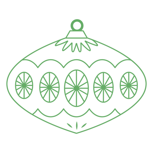 Trazo de navidad decoración verde Diseño PNG
