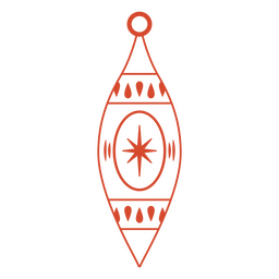 decoração vermelha de acidente vascular cerebral de natal Desenho PNG