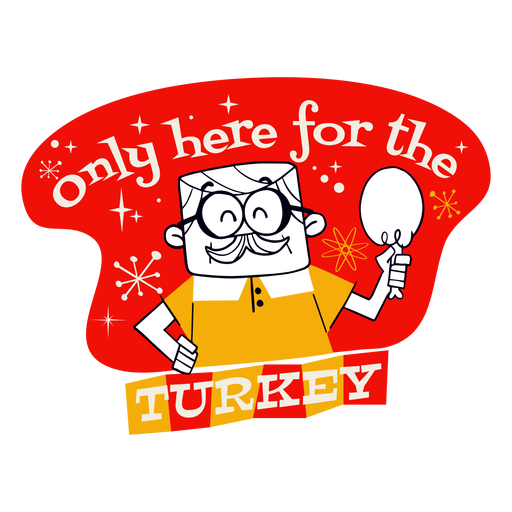 Thanksgiving turkey vintage badge PNG Design