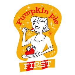 Thanksgiving pumpkin pie vintage badge PNG Design Transparent PNG