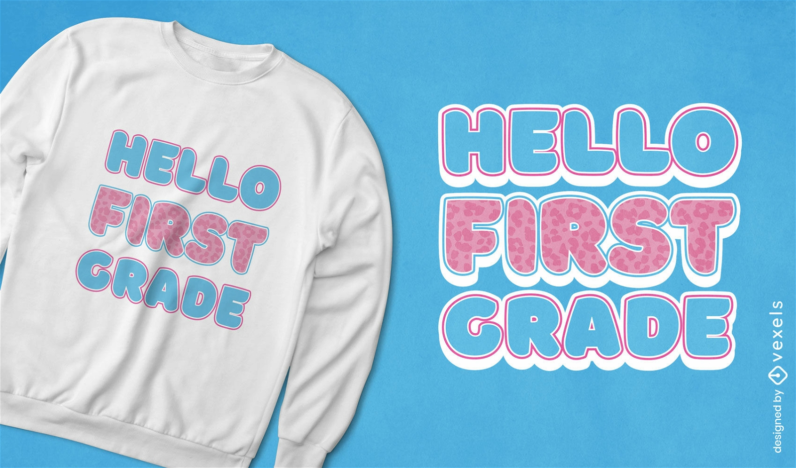 Hallo T-Shirt-Design der ersten Klasse