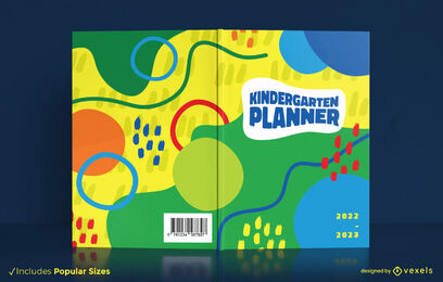 Abstract Kindergarten Book Cover Design Vector Download