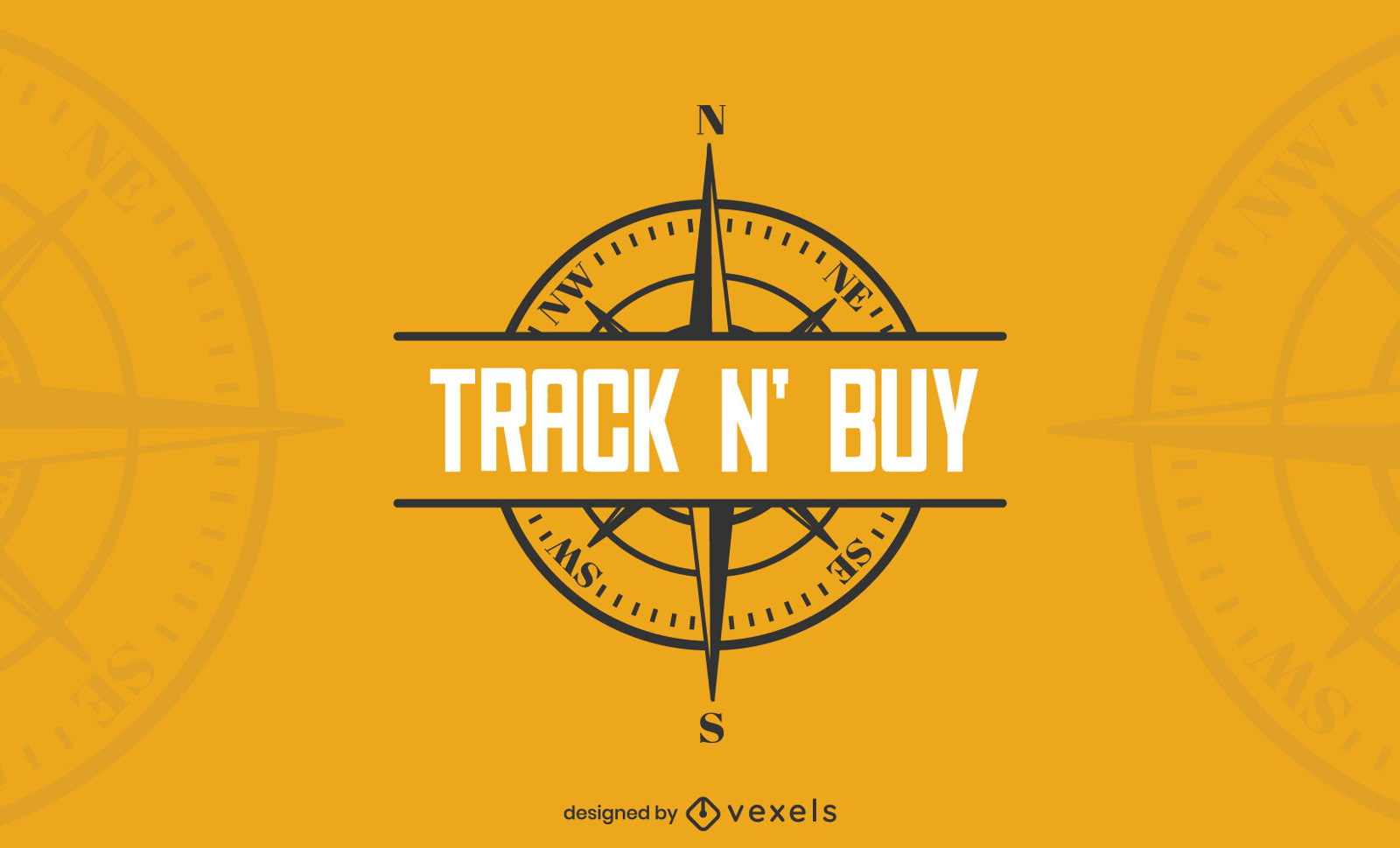 Track n' buy compass logo design